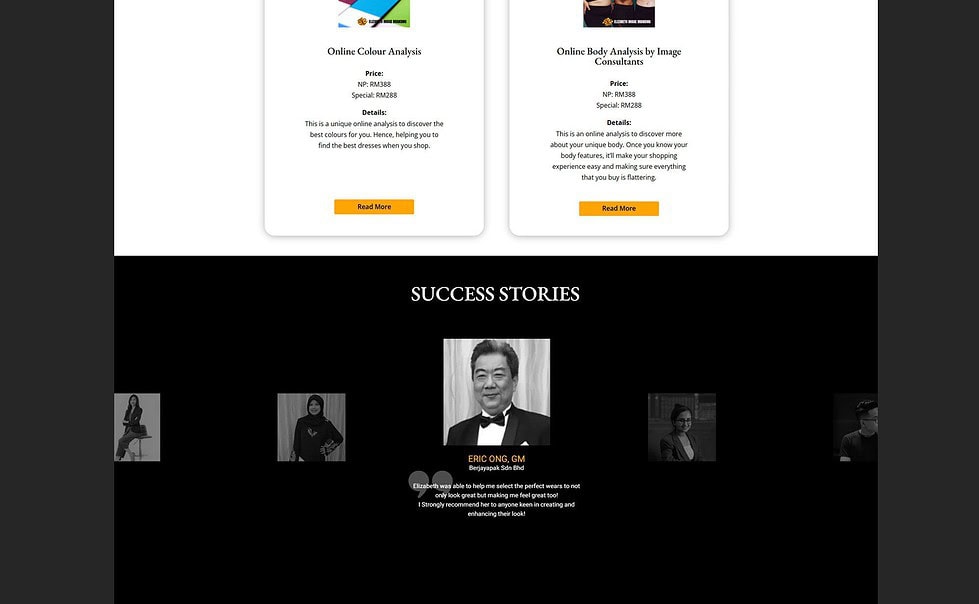 Portfolio: Elizabeth Image Branding | WebHero Technologies