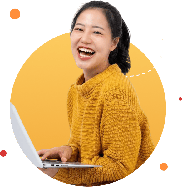 Happy Girl with Laptop - WebHero Technologies