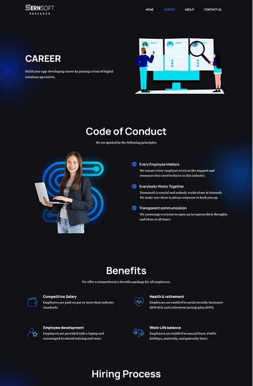 Sernsoft 2 Sernsoft Portfolio - WebHero WebHero Technologies