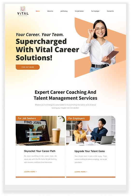 Vital Career 1 Vital Career Portfolio - WebHero Technology